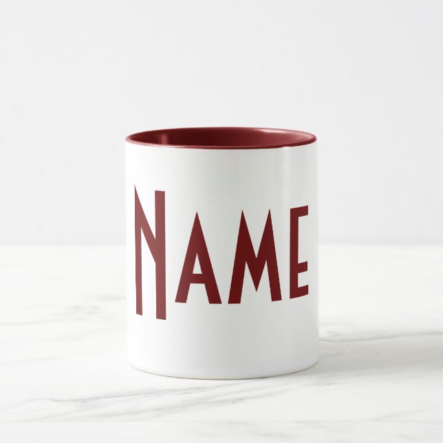Monogram Your Name Large Letters Personalised Mug (Center)