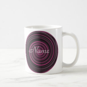 Monogram Your Name Plum Swirls Mug
