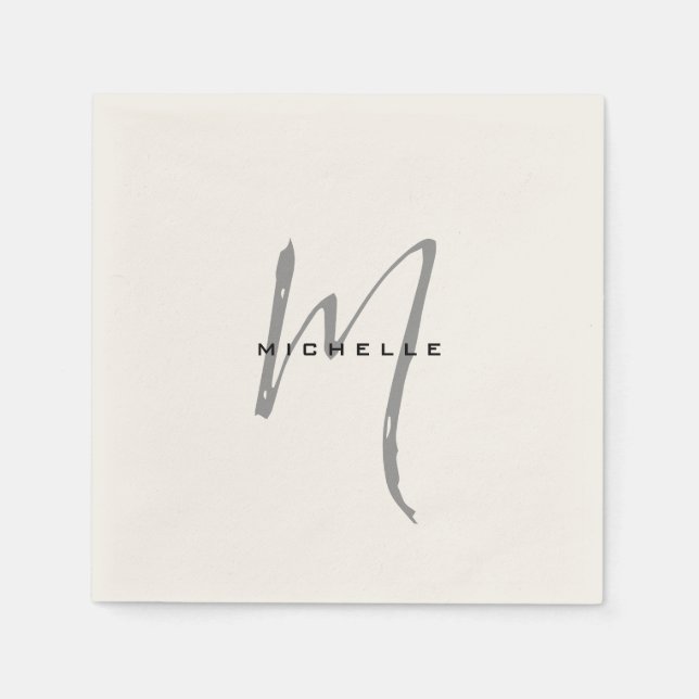 Monogram Your Name Special Gift Beloved Ones Napkin (Front)