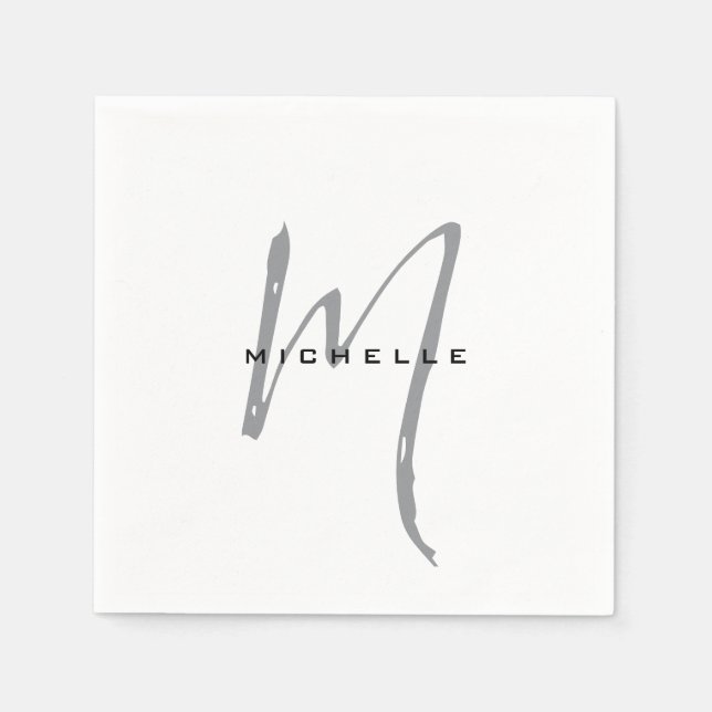 Monogram Your Name Special Gift Beloved Ones Napkin (Front)