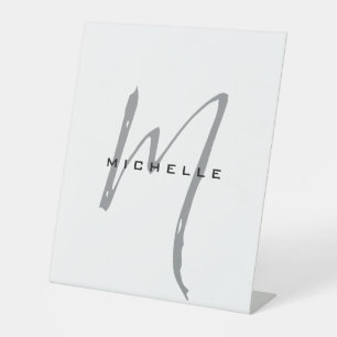 Monogram Your Name Special Gift Beloved Ones Pedestal Sign