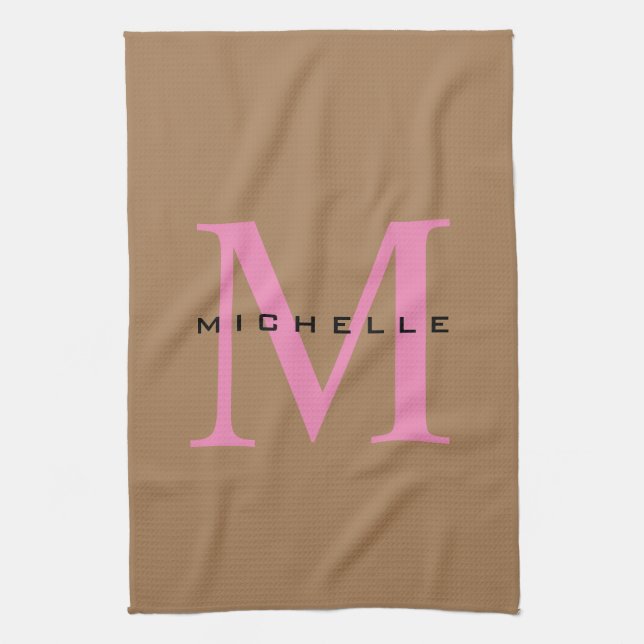 Monogram Your Name Special Gift Beloved Ones Tea Towel (Vertical)