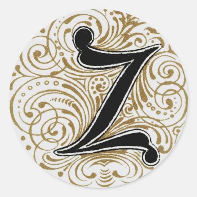 Monogram 'Z' in Gold - Sticker (Front)