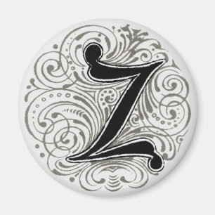 Monogram 'Z' in Grey - Magnet