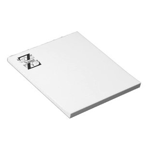 Monogram Z Initial Stationary Desk Notepad