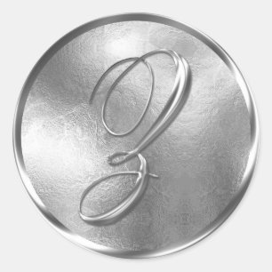Monogram Z NONMETALLIC Silver Envelope Seal