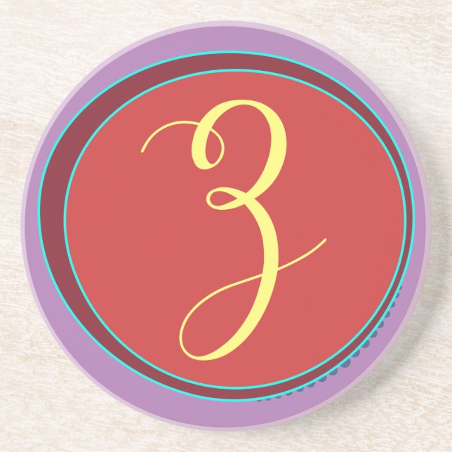 Monogram Z Sandstone Coaster (Front)