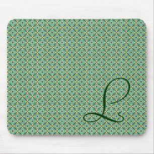 Monograma with bottom of Moroccan mosaic Mouse Mat