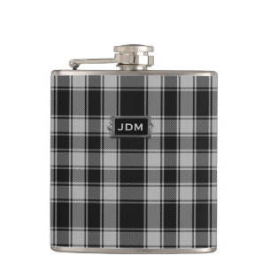 Monogramed Clan MacPhee Tartan Plaid Flask