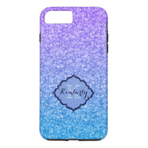 Monogramed Colourful Glitter And Sparkles Pattern iPhone 8 Plus/7 Plus Case