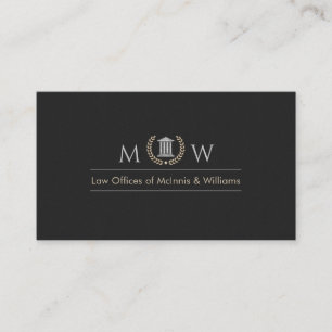 Monogramed Courthouse Business Card