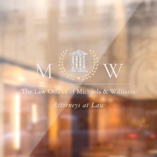 Monogramed Courthouse Window Cling (Sheet 2)