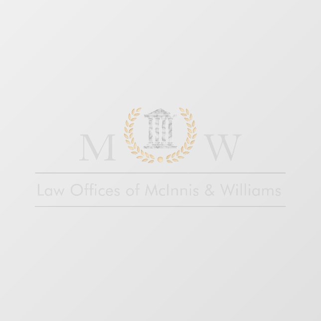 Monogramed Courthouse Window Cling (Sheet)