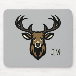 Monogramed Deer Hunter Mouse Mat