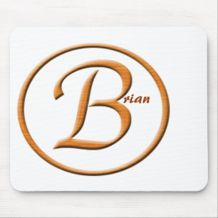 Monogramed Letter "B" Name Mouse Mat