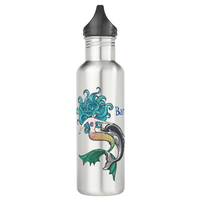 Monogramed Mermaids  710 Ml Water Bottle (Left)