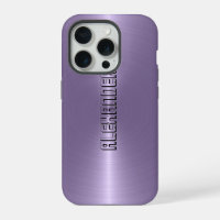 Monogramed Plain Plum Purple Metallic Background