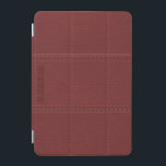 Monogramed Vintage Burgundy Red Faux Leather iPad Mini Cover<br><div class="desc">Cool burgundy red tones vintage leather look(image) with stitches effect(image effect) and customisable monogram</div>