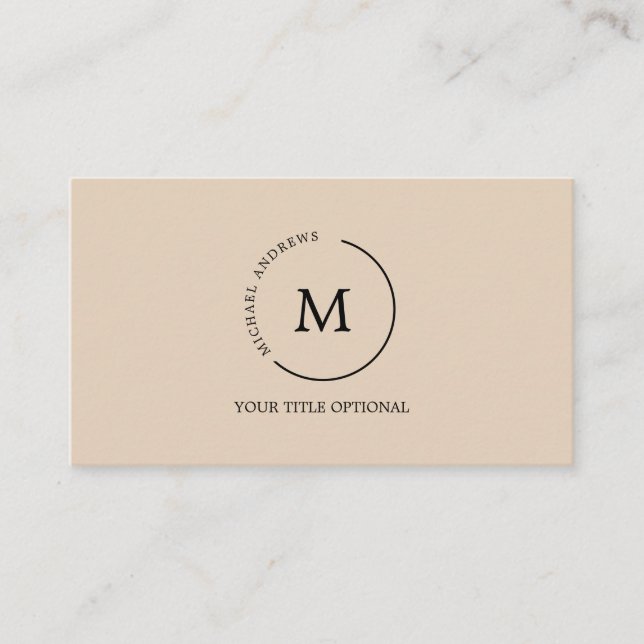 Monogramm Circle Business Card (Front)