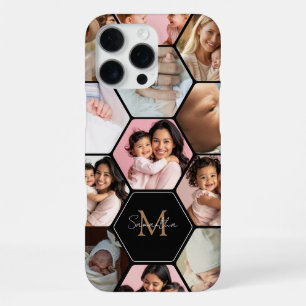 Monogrammed 12 Photo Collage Keepsake iPhone 16 Pro Max Case