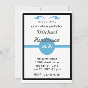 Monogrammed 2012 Graduation Party Invitation
