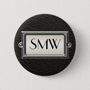 Monogrammed 3-Letter Executive Men's Personalised 6 Cm Round Badge