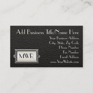 Monogrammed 3-Letter Executive Men's Personalised Business Card