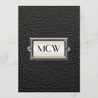 Monogrammed 3-Letter Executive Men's Personalised Invitation