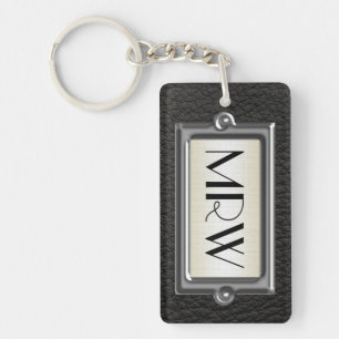 Monogrammed 3-Letter Executive Men's Personalised Key Ring