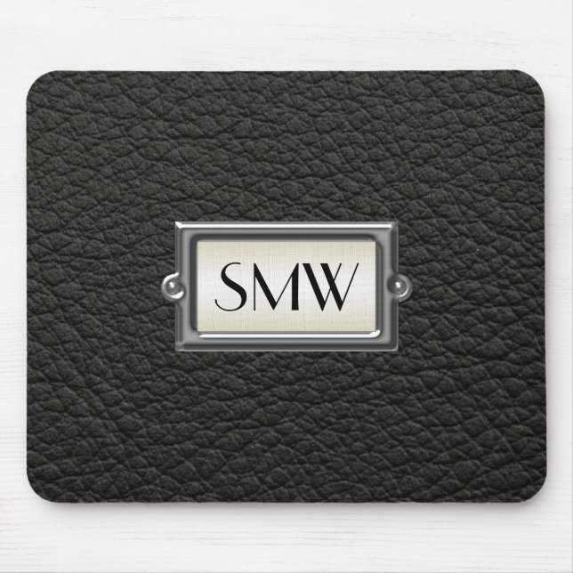 Monogrammed 3-Letter Executive Men's Personalised Mouse Mat (Front)