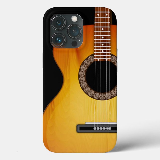 Monogrammed Acoustic Guitar   Case-Mate iPhone Case (Back)
