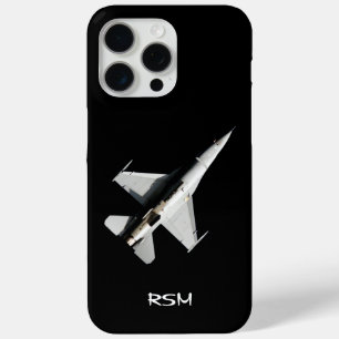 Monogrammed Aeroplane,Jet Fighter, PILOT,Custom iPhone 15 Pro Max Case