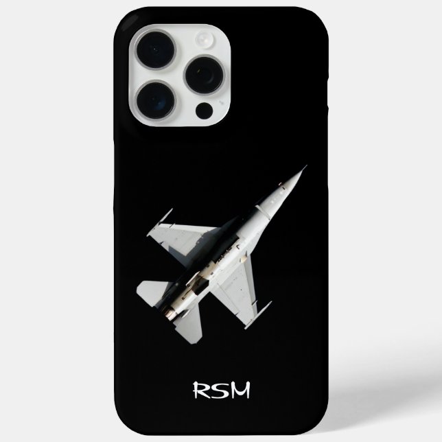 Monogrammed Aeroplane,Jet Fighter, PILOT,Custom Case-Mate iPhone Case (Back)