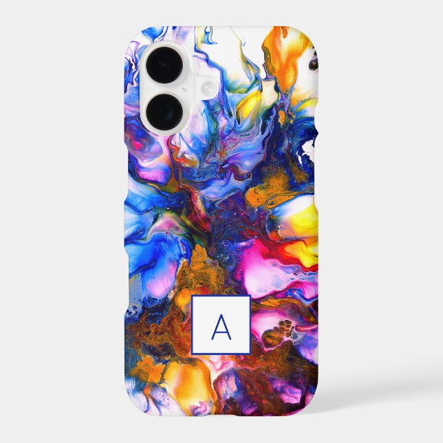 Monogrammed Agate Fluid Art Personalised (Back)