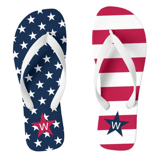 Monogrammed American Flip Flops (Footbed)