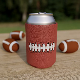 Monogrammed American Football Can Cooler