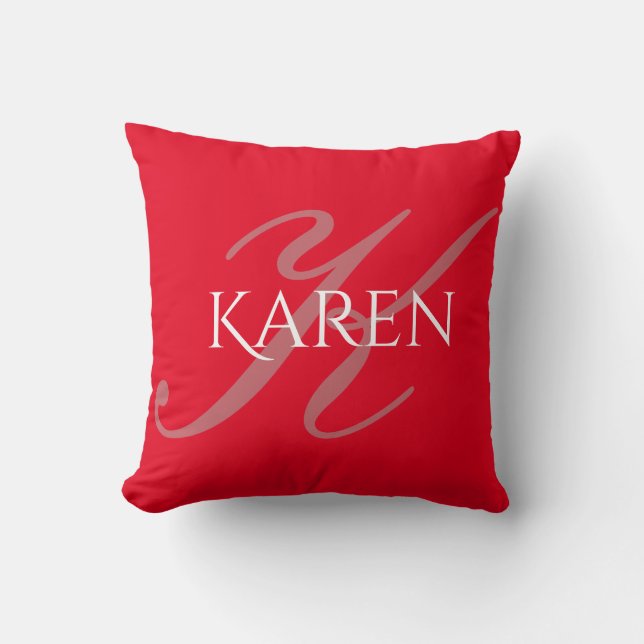 Monogrammed and Personalized Cushion (Front)