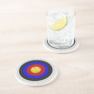 Monogrammed Archery Target Coaster