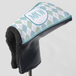 Monogrammed Argyle Golf Head Cover