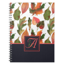 Monogrammed Autumn Fall Wedding Newlyweds