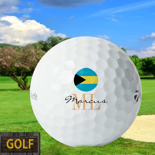 Monogrammed Bahamas Flag & Bahamas Golf Balls (Creator Uploaded)