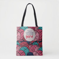 Monogrammed - Balls of Yarn w. Knitting Humour