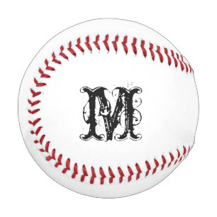Monogrammed baseball with custom name initials