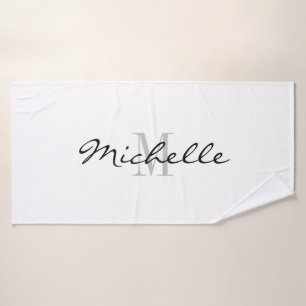 Monogrammed bathroom towel set