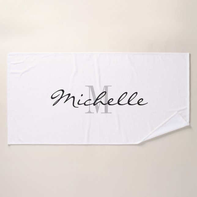 Monogrammed bathroom towel set (Bath Towel)