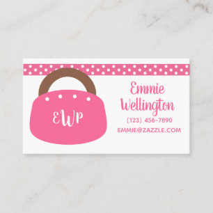 Monogrammed Bermuda Bag Business or Contact Card
