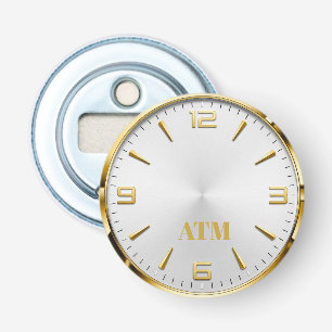 Monogrammed birthday gift for him and her elegant bottle opener