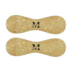 Monogrammed Black and 14K Gold Glitter Baseball