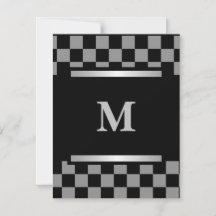 Monogrammed Black Checkered 
