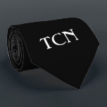 Monogrammed Black Formal Classic Wedding Men's Tie<br><div class="desc">Monogrammed Classic Black Formal Wedding Men's Necktie</div>